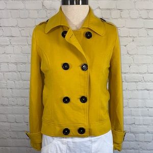 Angie Mustard Color Lightweight Jacket Size Medium